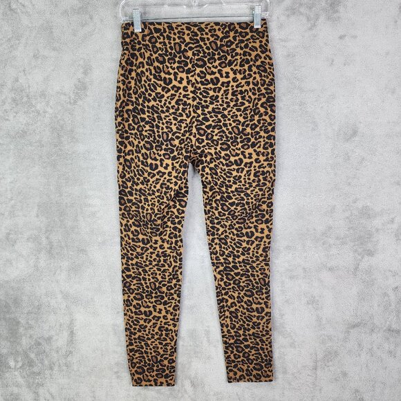 Womens Brown Time And Tru Leopard Animal Print Leggings Pants Size 6 - Picture 8 of 12